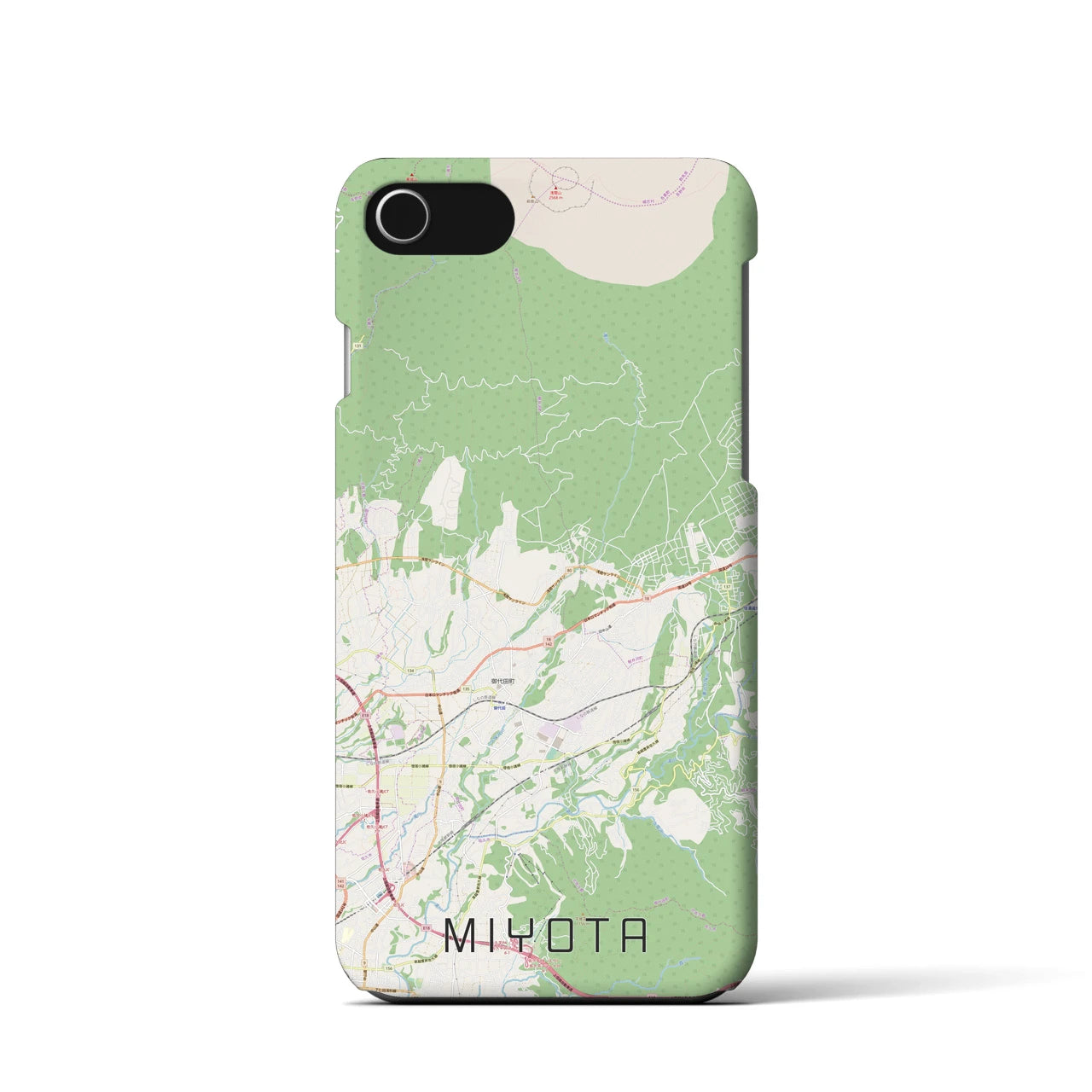 【御代田(長野県)】地図柄iPhoneケース(バックカバータイプ)