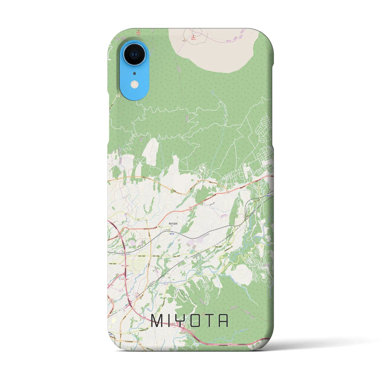 【御代田(長野県)】地図柄iPhoneケース(バックカバータイプ)