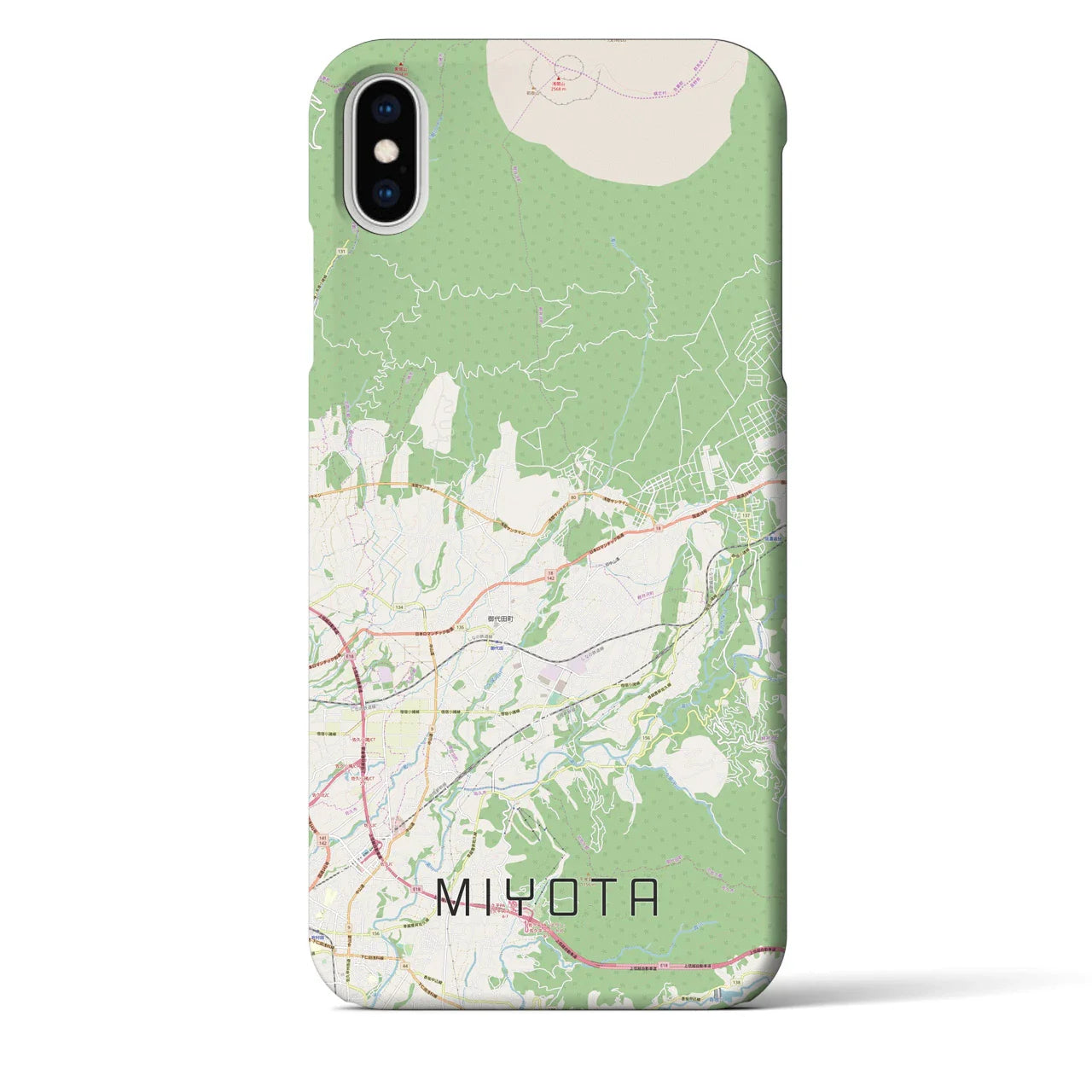 【御代田(長野県)】地図柄iPhoneケース(バックカバータイプ)