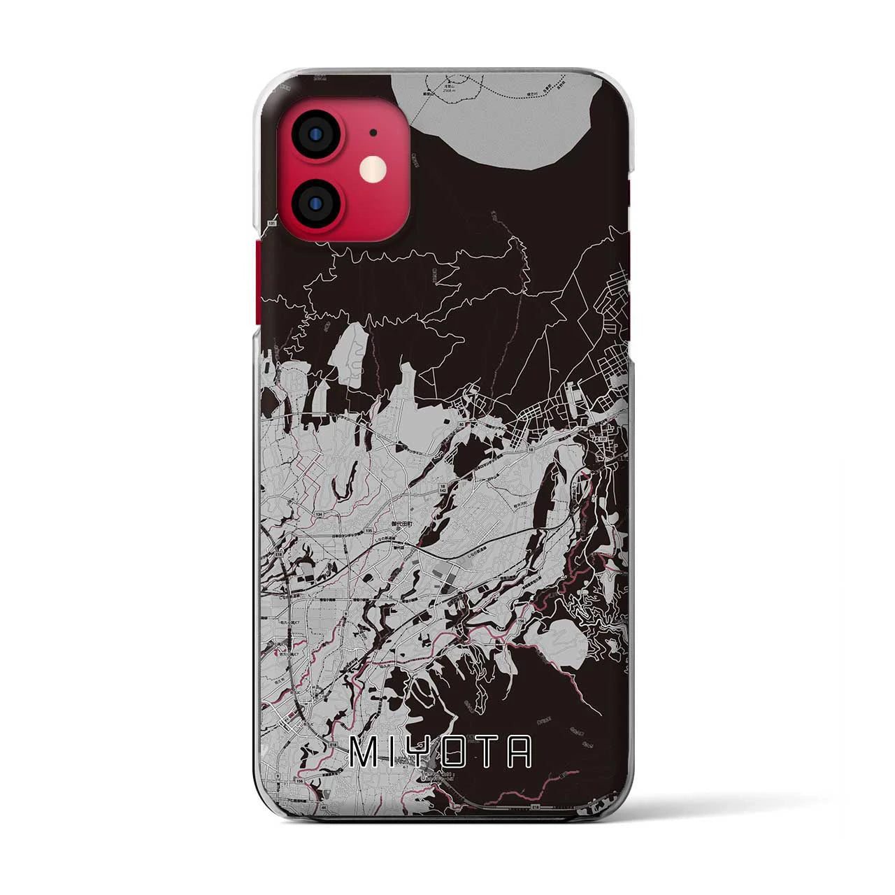 【御代田(長野県)】地図柄iPhoneケース(クリアタイプ)