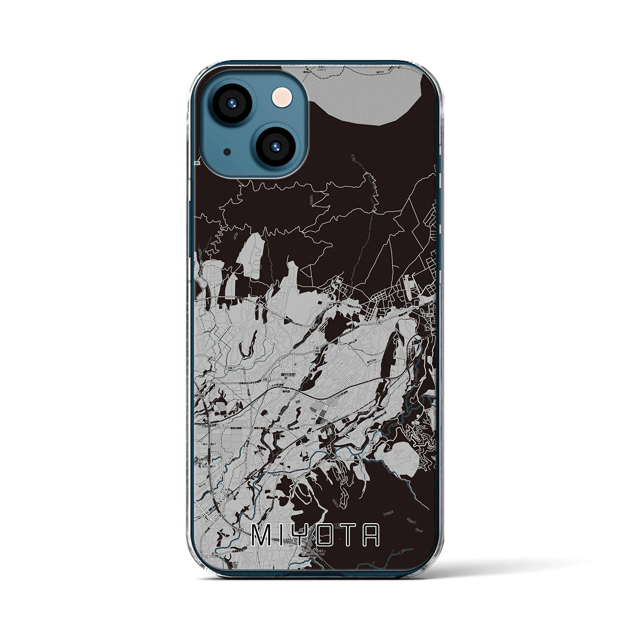 【御代田(長野県)】地図柄iPhoneケース(クリアタイプ)