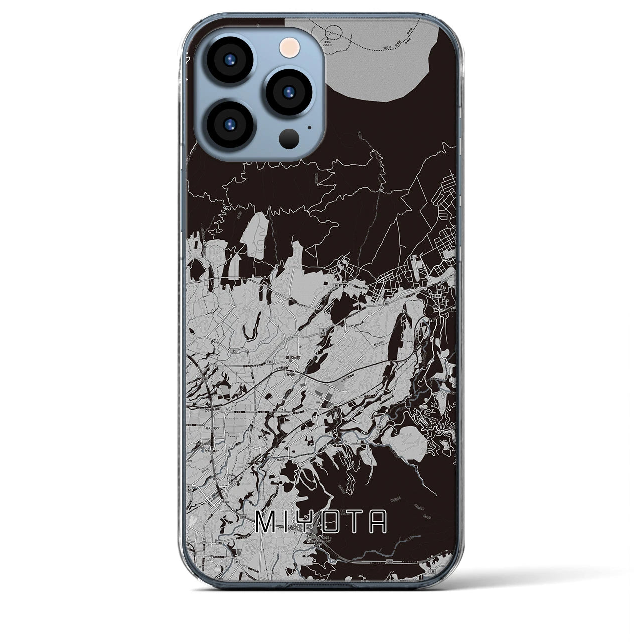 【御代田(長野県)】地図柄iPhoneケース(クリアタイプ)