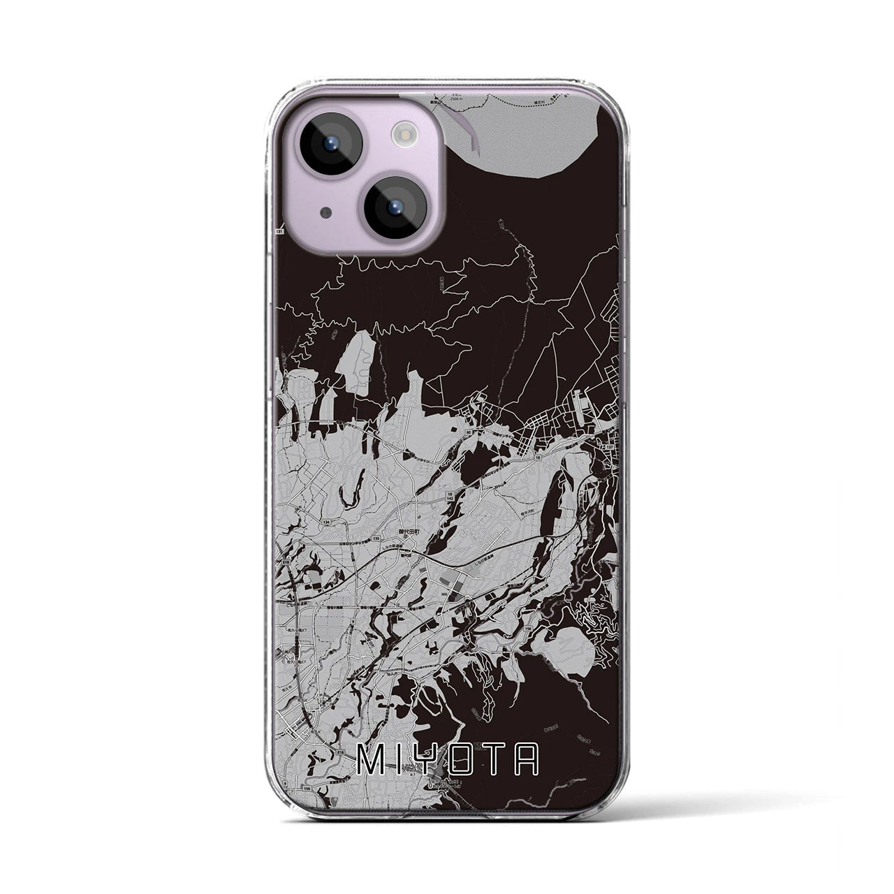 【御代田(長野県)】地図柄iPhoneケース(クリアタイプ)