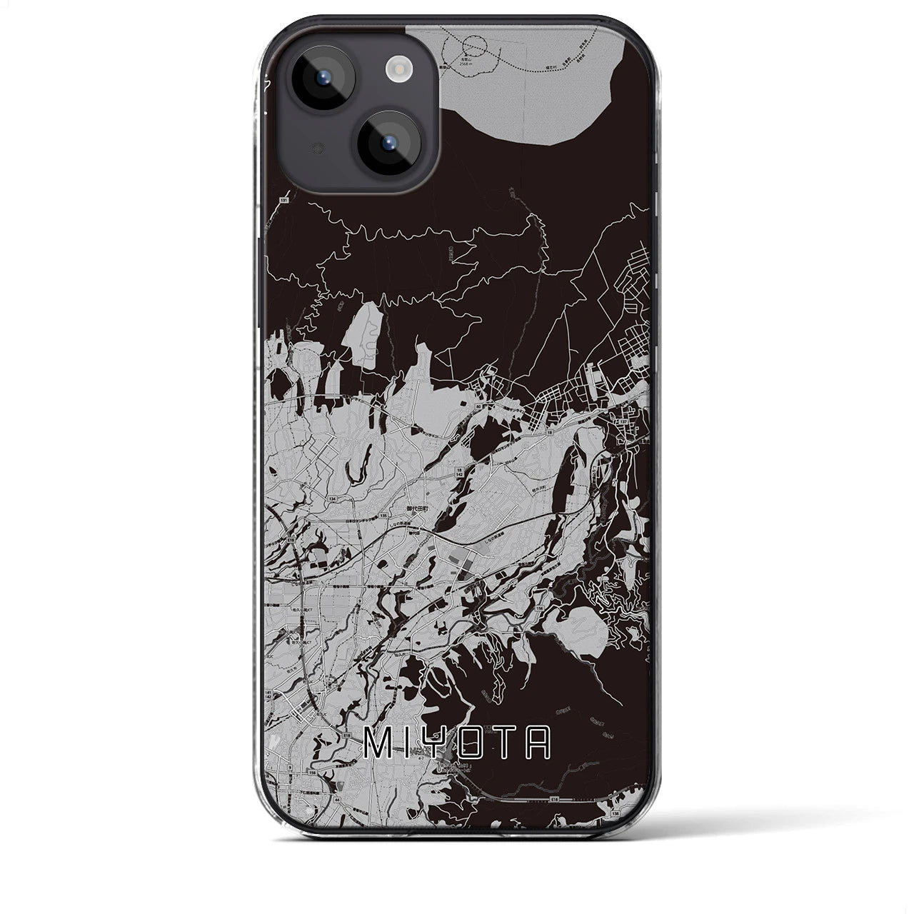 【御代田(長野県)】地図柄iPhoneケース(クリアタイプ)