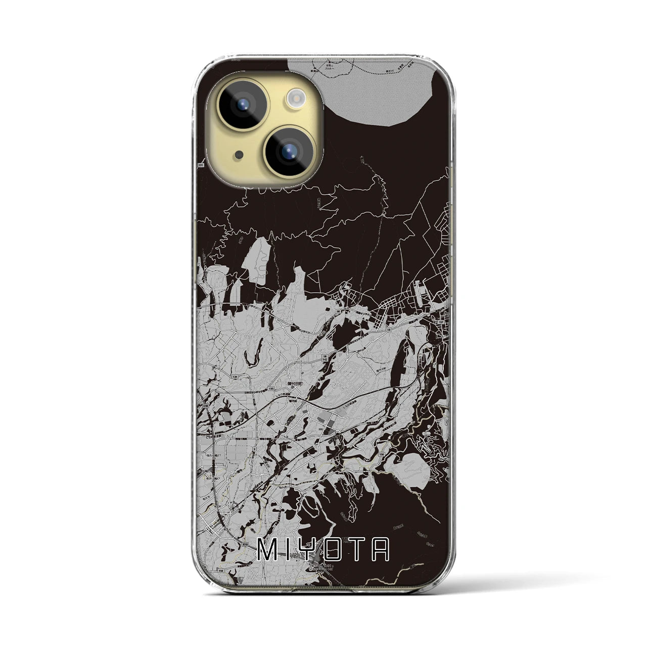 【御代田(長野県)】地図柄iPhoneケース(クリアタイプ)