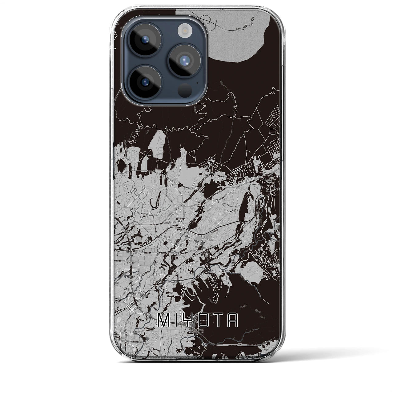 【御代田(長野県)】地図柄iPhoneケース(クリアタイプ)