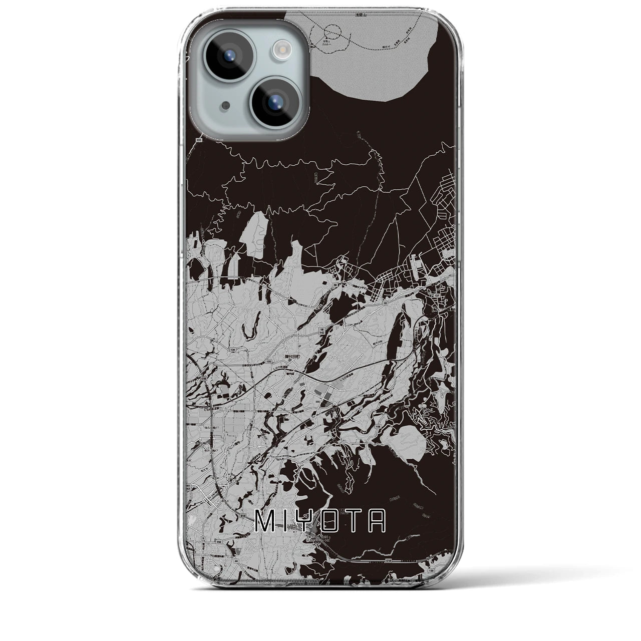 【御代田(長野県)】地図柄iPhoneケース(クリアタイプ)