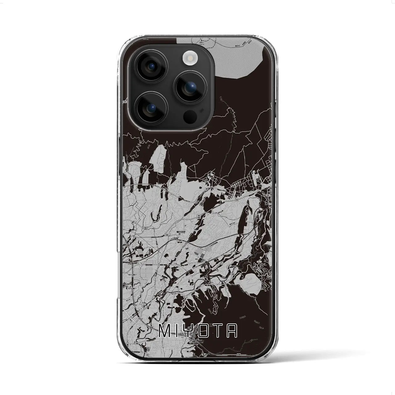 【御代田(長野県)】地図柄iPhoneケース(クリアタイプ)