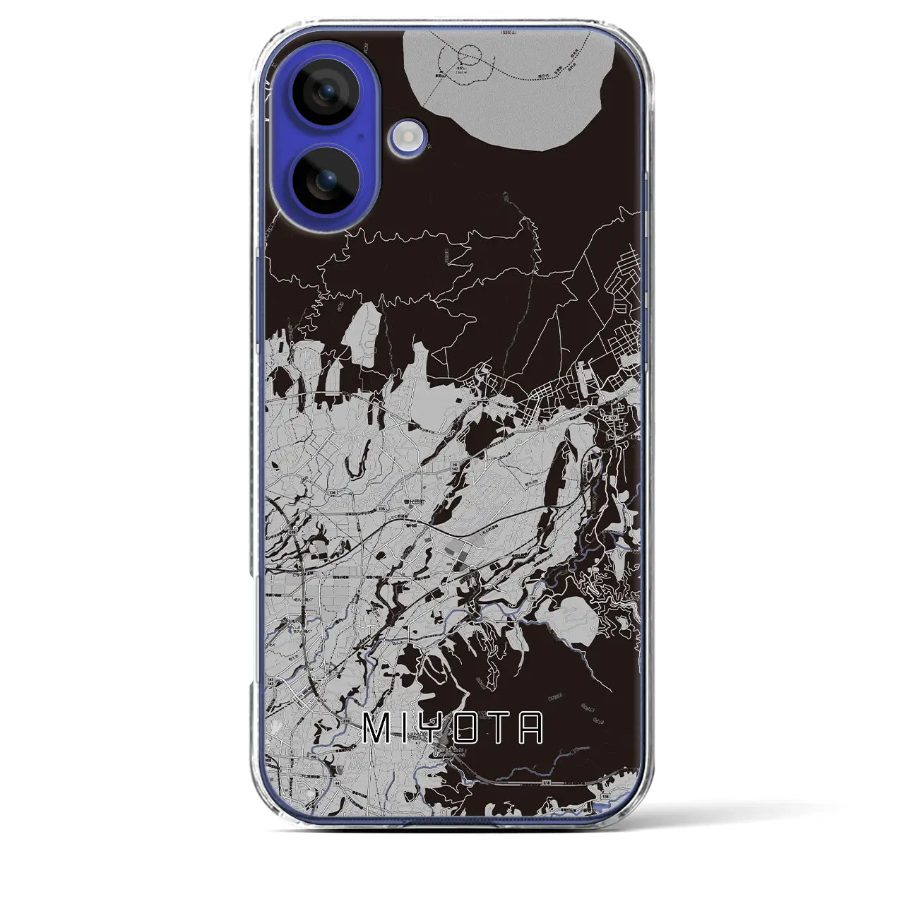 【御代田(長野県)】地図柄iPhoneケース(クリアタイプ)