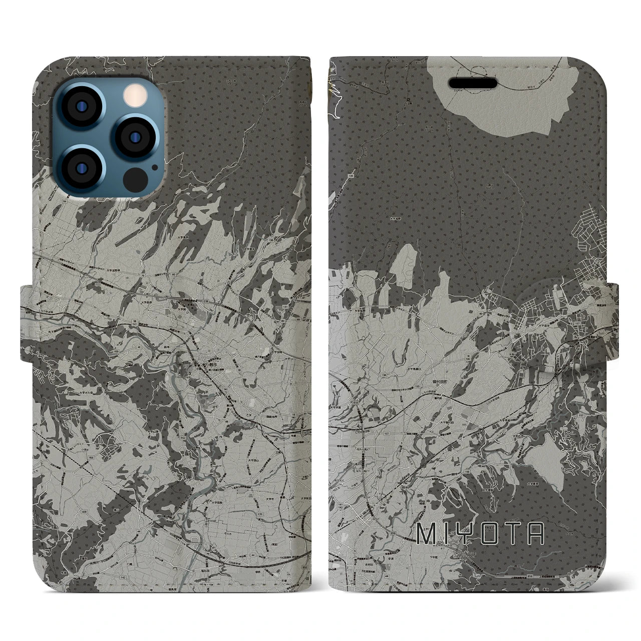 【御代田(長野県)】地図柄iPhoneケース(手帳タイプ)