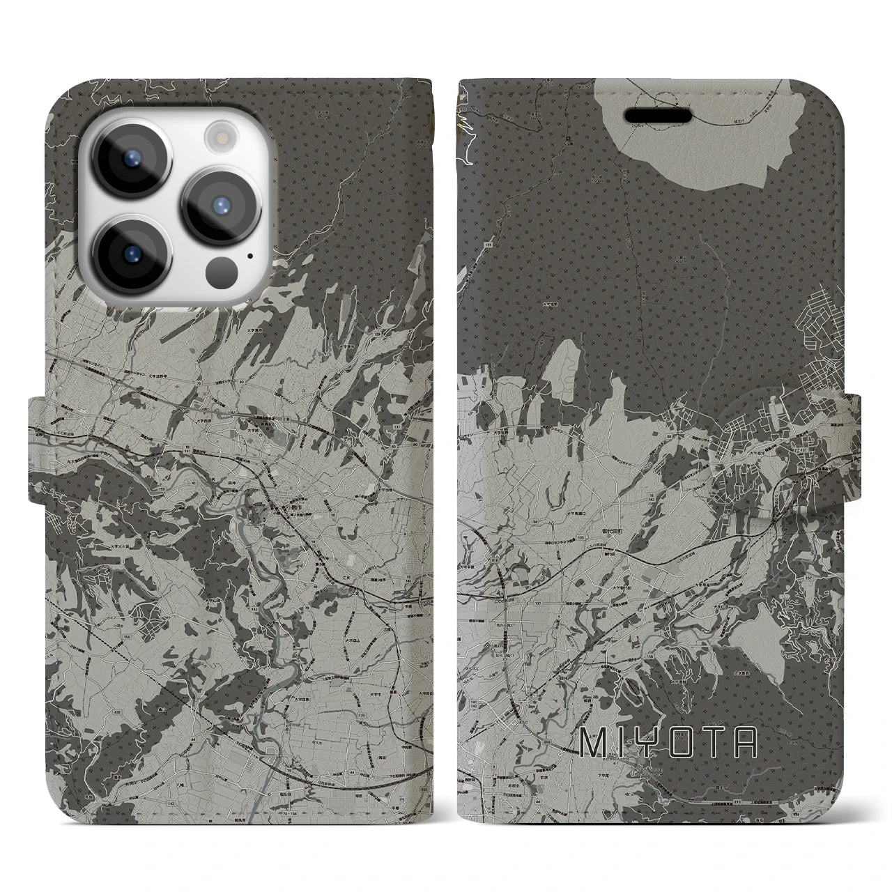 【御代田(長野県)】地図柄iPhoneケース(手帳タイプ)