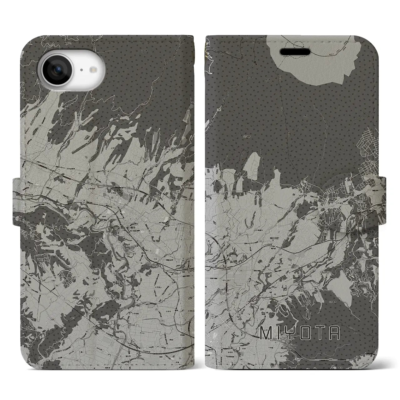 【御代田(長野県)】地図柄iPhoneケース(手帳タイプ)