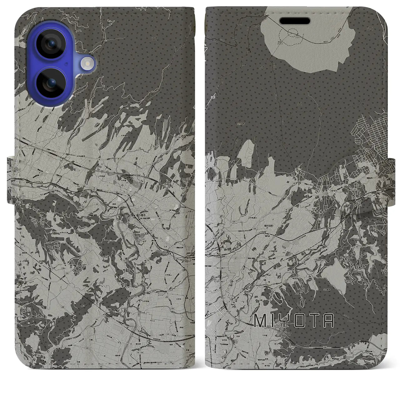 【御代田(長野県)】地図柄iPhoneケース(手帳タイプ)