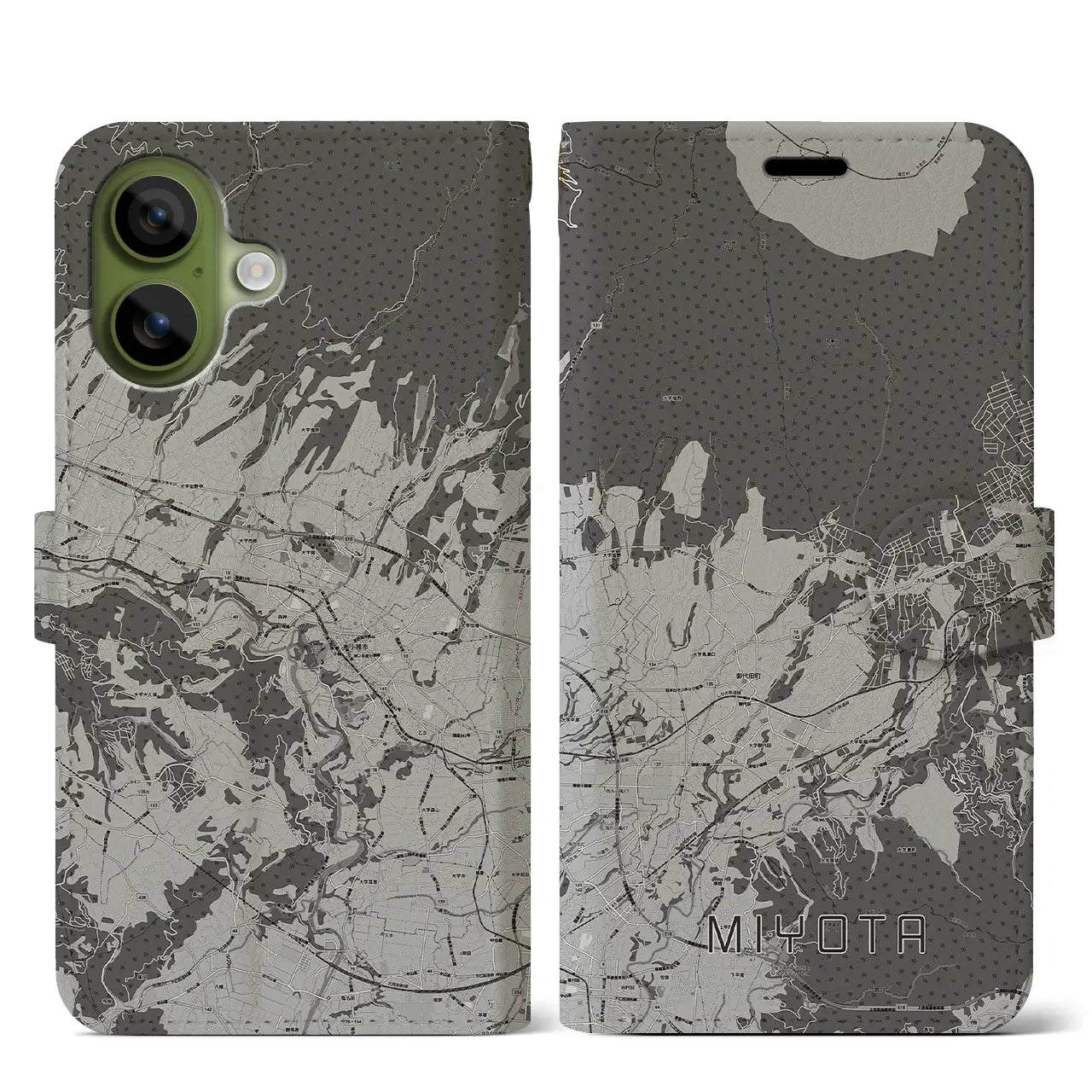 【御代田(長野県)】地図柄iPhoneケース(手帳タイプ)