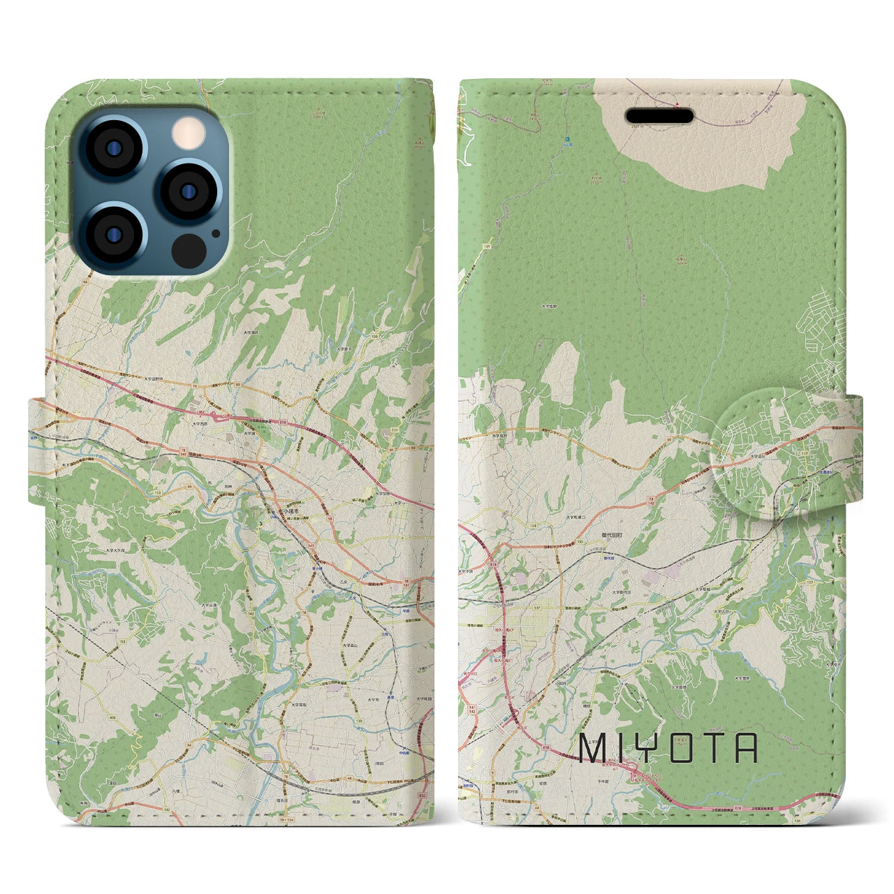 【御代田(長野県)】地図柄iPhoneケース(手帳タイプ)