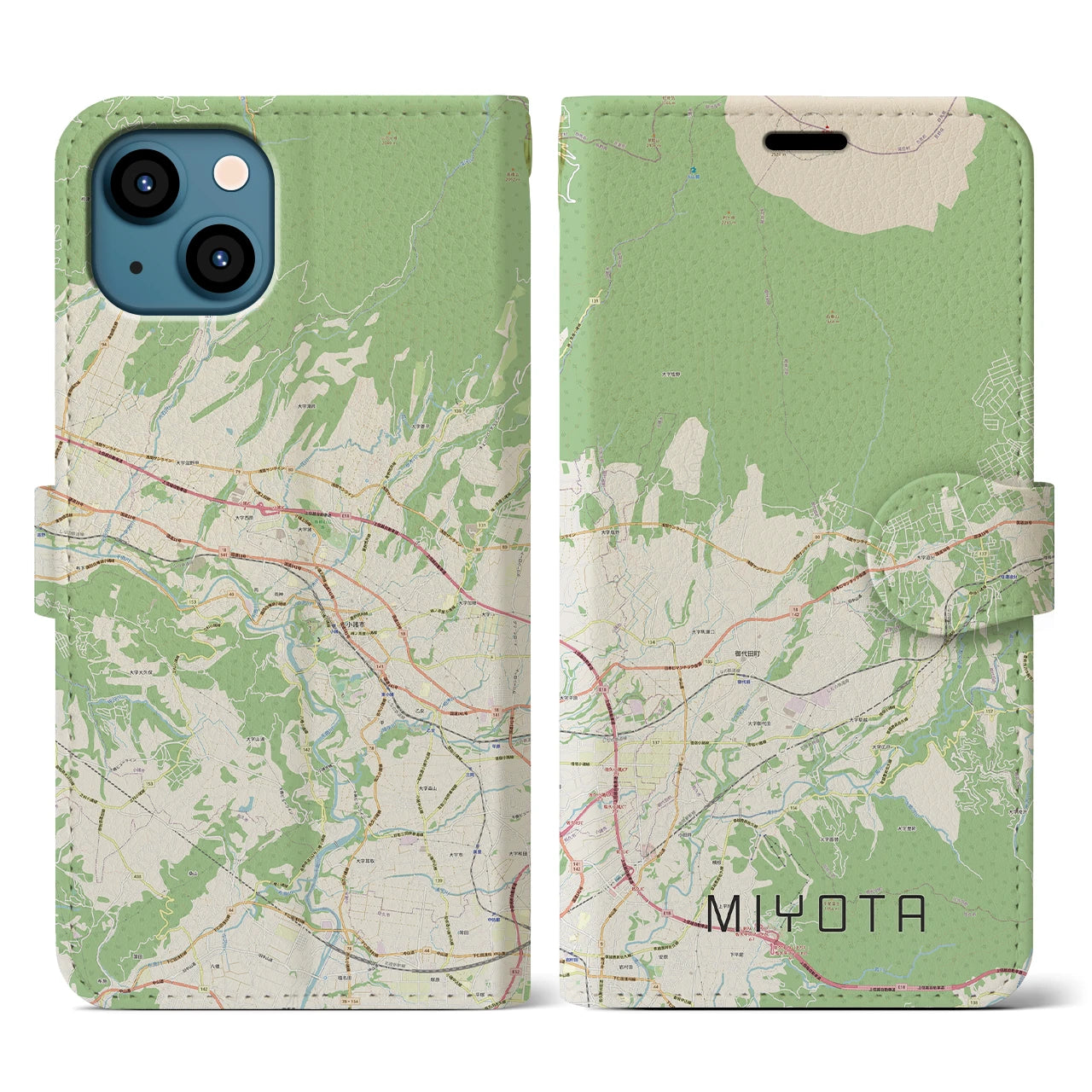 【御代田(長野県)】地図柄iPhoneケース(手帳タイプ)