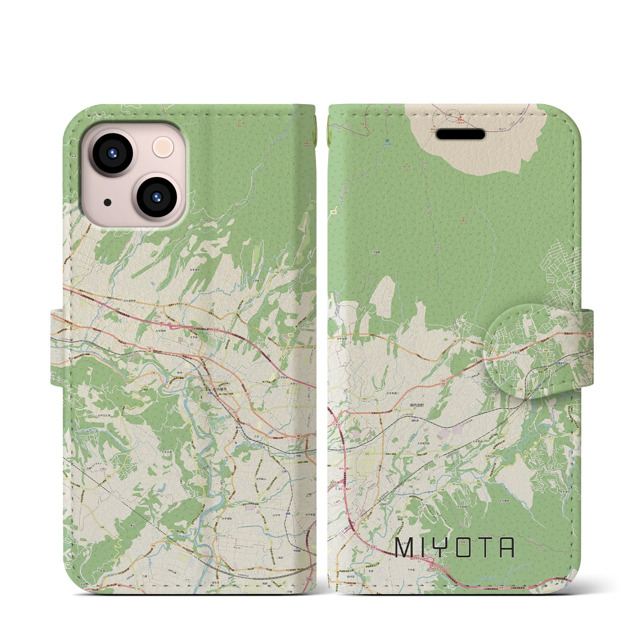 【御代田(長野県)】地図柄iPhoneケース(手帳タイプ)