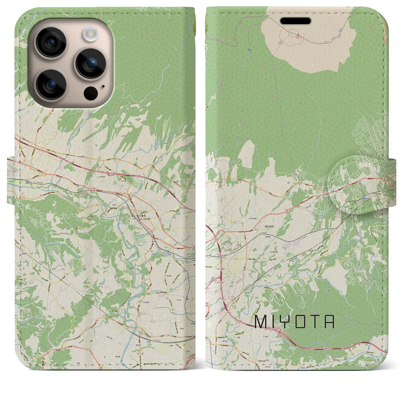 【御代田(長野県)】地図柄iPhoneケース(手帳タイプ)