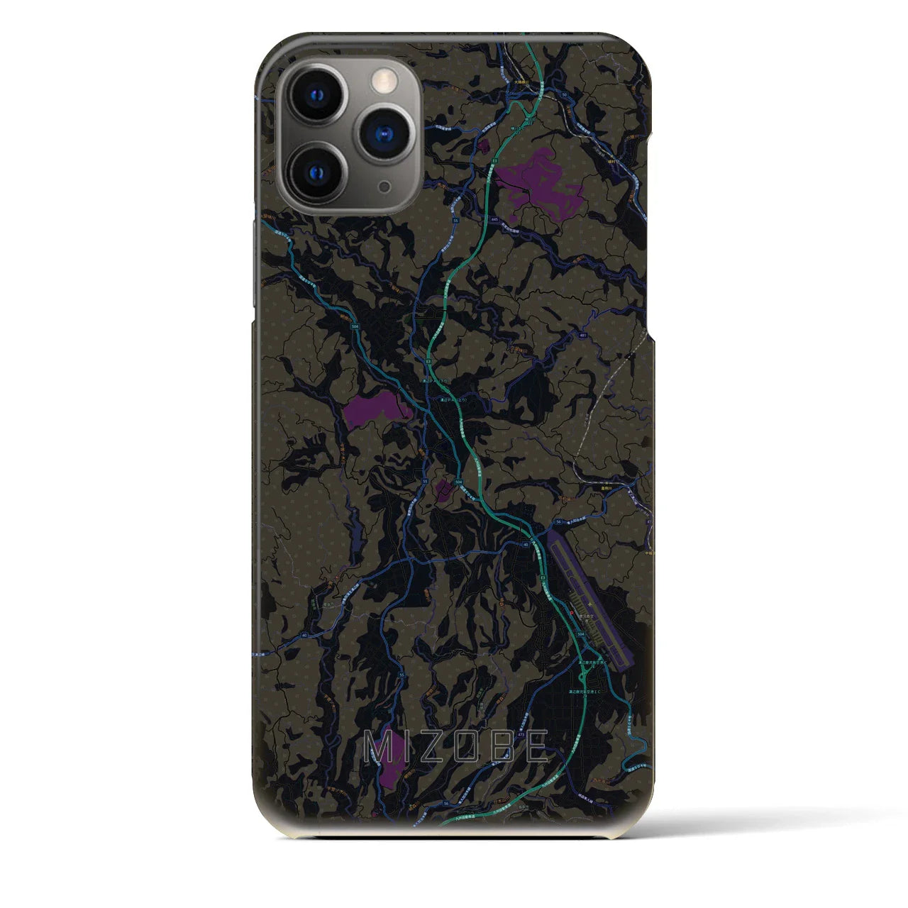 【溝辺(鹿児島県)】地図柄iPhoneケース(バックカバータイプ)