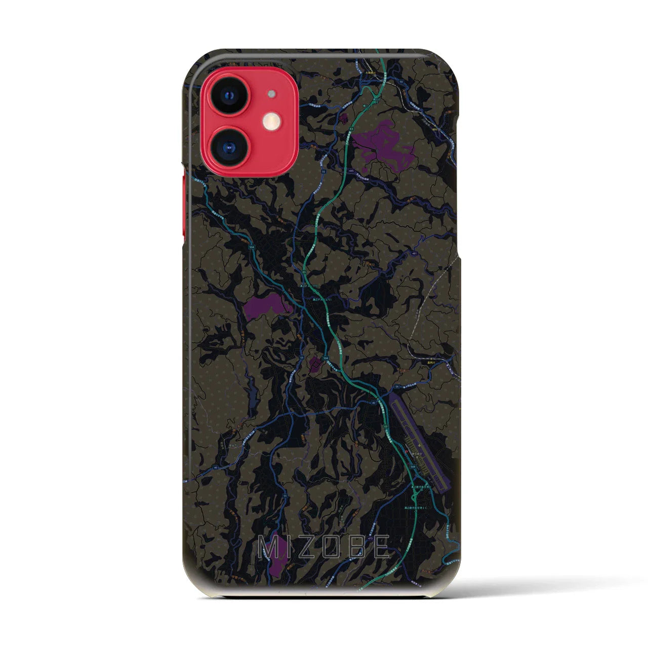 【溝辺(鹿児島県)】地図柄iPhoneケース(バックカバータイプ)