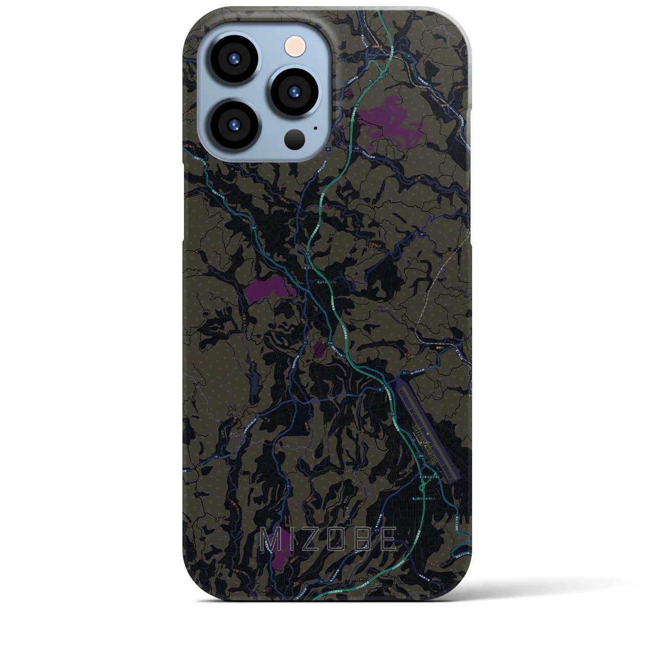 【溝辺(鹿児島県)】地図柄iPhoneケース(バックカバータイプ)