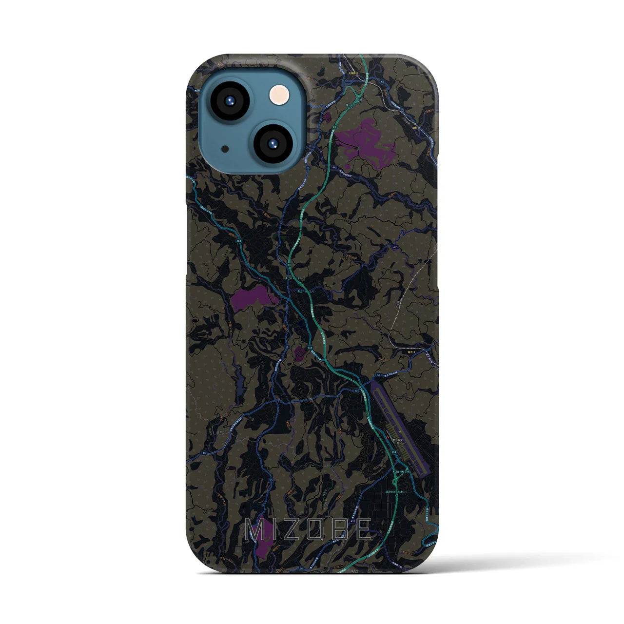 【溝辺(鹿児島県)】地図柄iPhoneケース(バックカバータイプ)