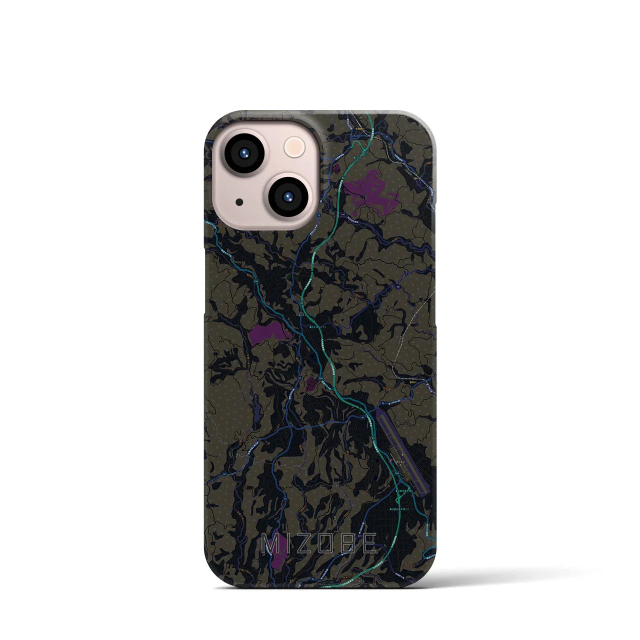 【溝辺(鹿児島県)】地図柄iPhoneケース(バックカバータイプ)