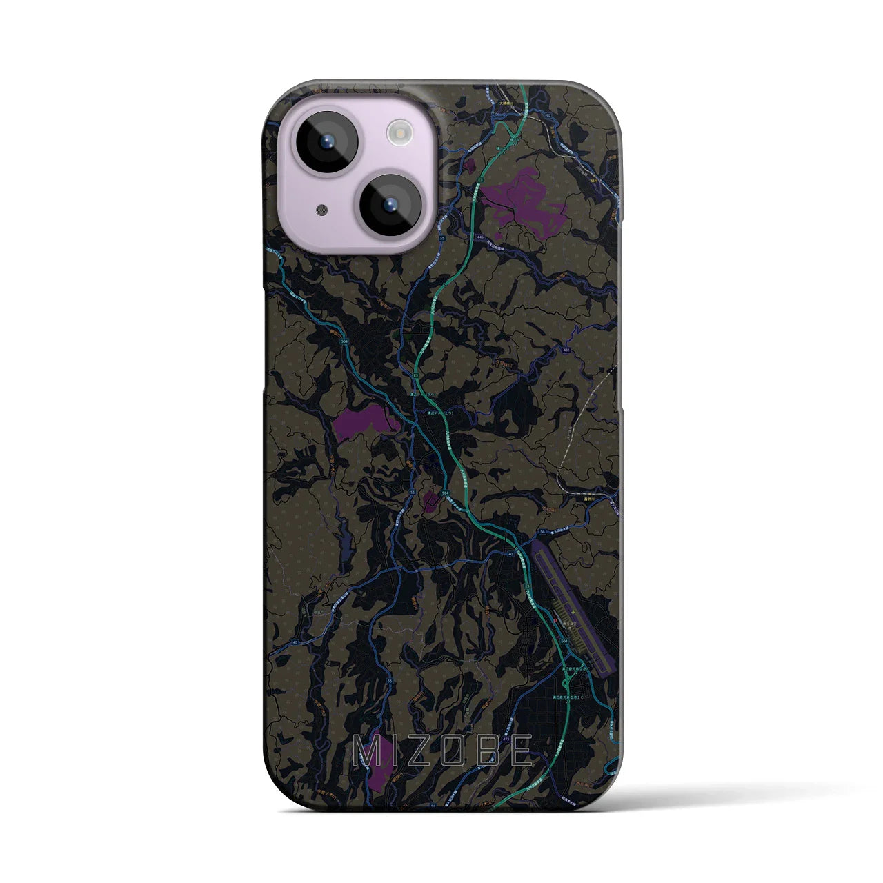 【溝辺(鹿児島県)】地図柄iPhoneケース(バックカバータイプ)