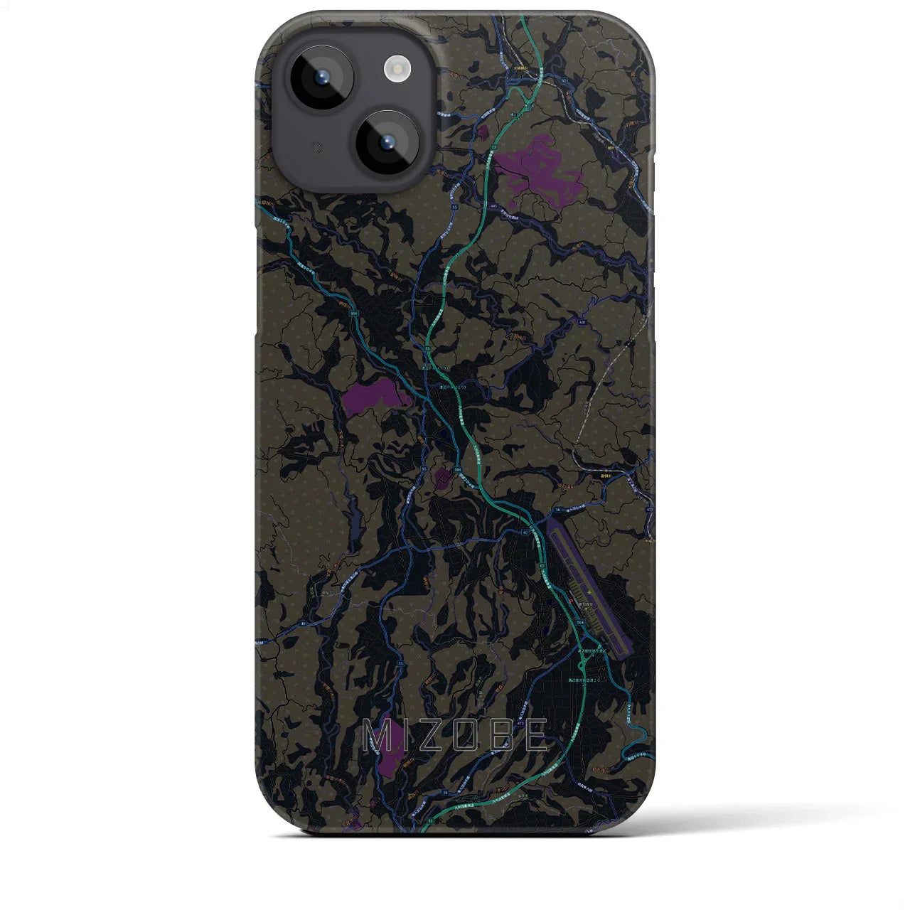 【溝辺(鹿児島県)】地図柄iPhoneケース(バックカバータイプ)