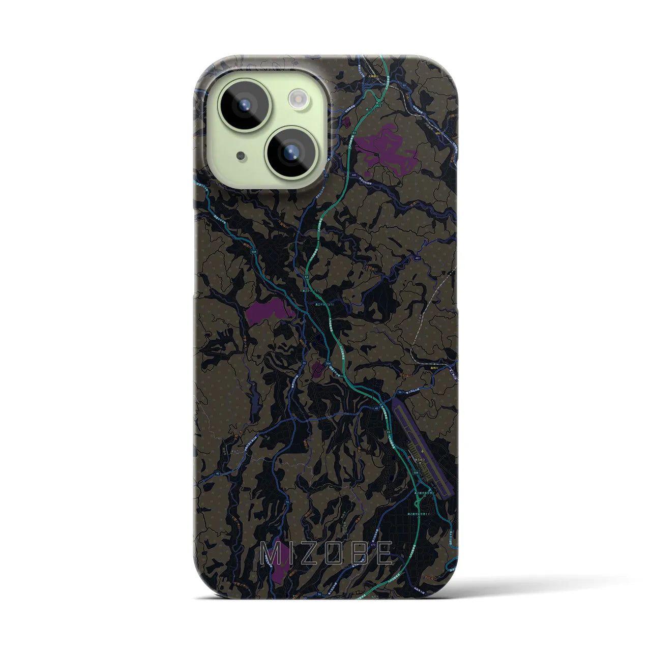 【溝辺(鹿児島県)】地図柄iPhoneケース(バックカバータイプ)