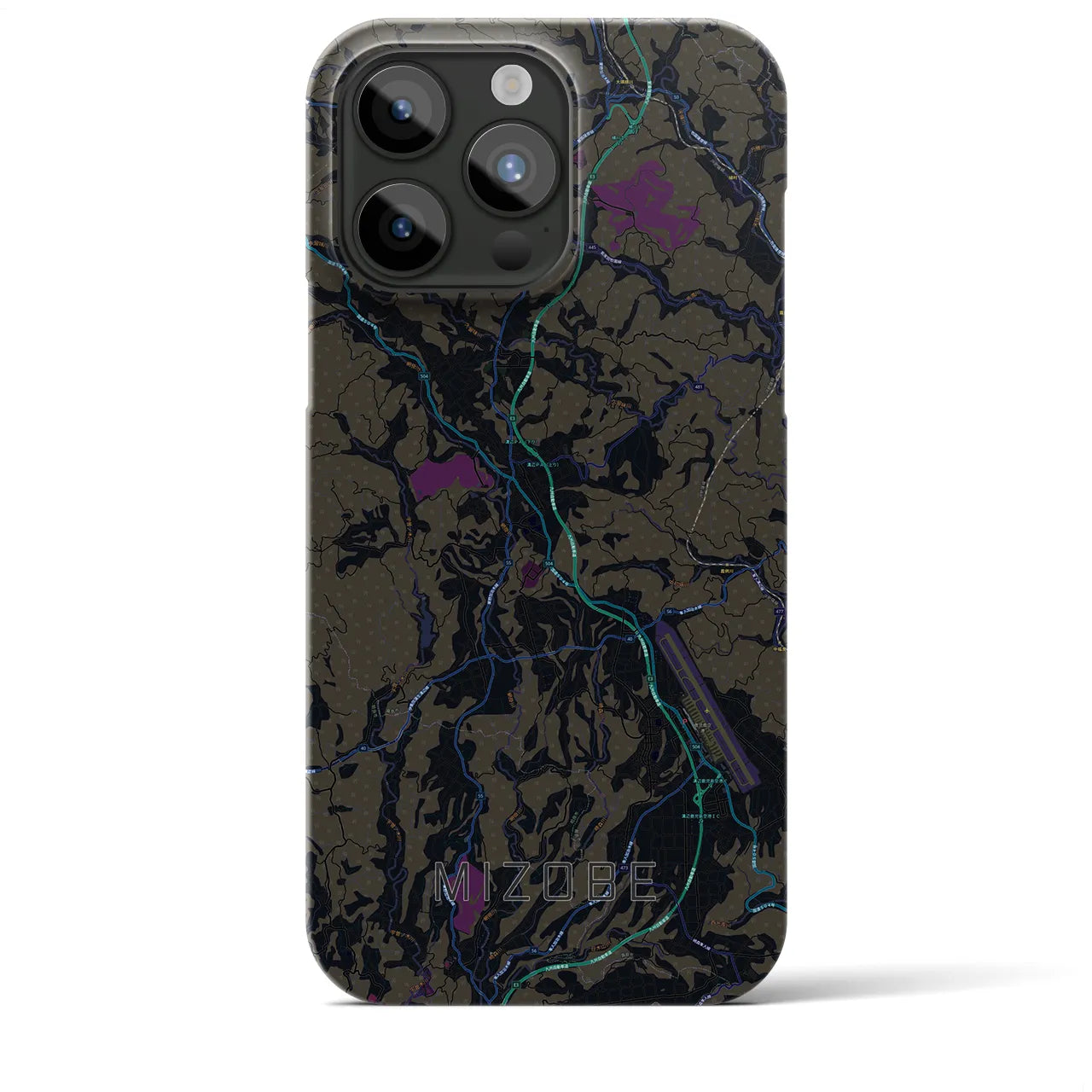 【溝辺(鹿児島県)】地図柄iPhoneケース(バックカバータイプ)