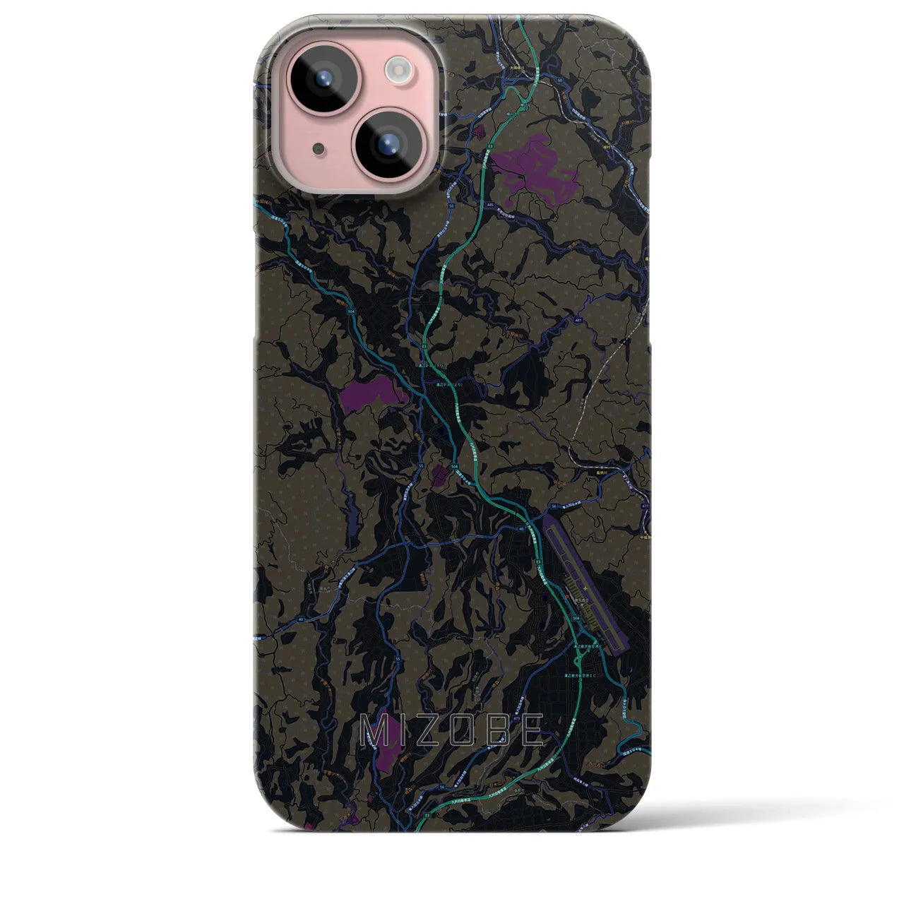 【溝辺(鹿児島県)】地図柄iPhoneケース(バックカバータイプ)