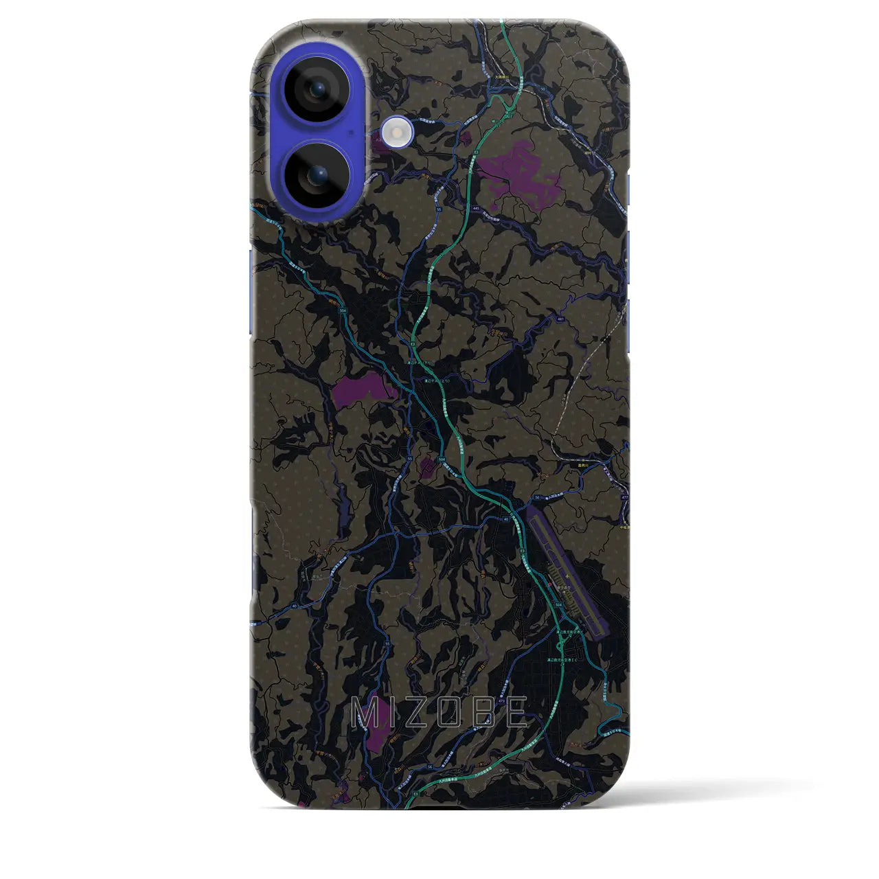 【溝辺(鹿児島県)】地図柄iPhoneケース(バックカバータイプ)