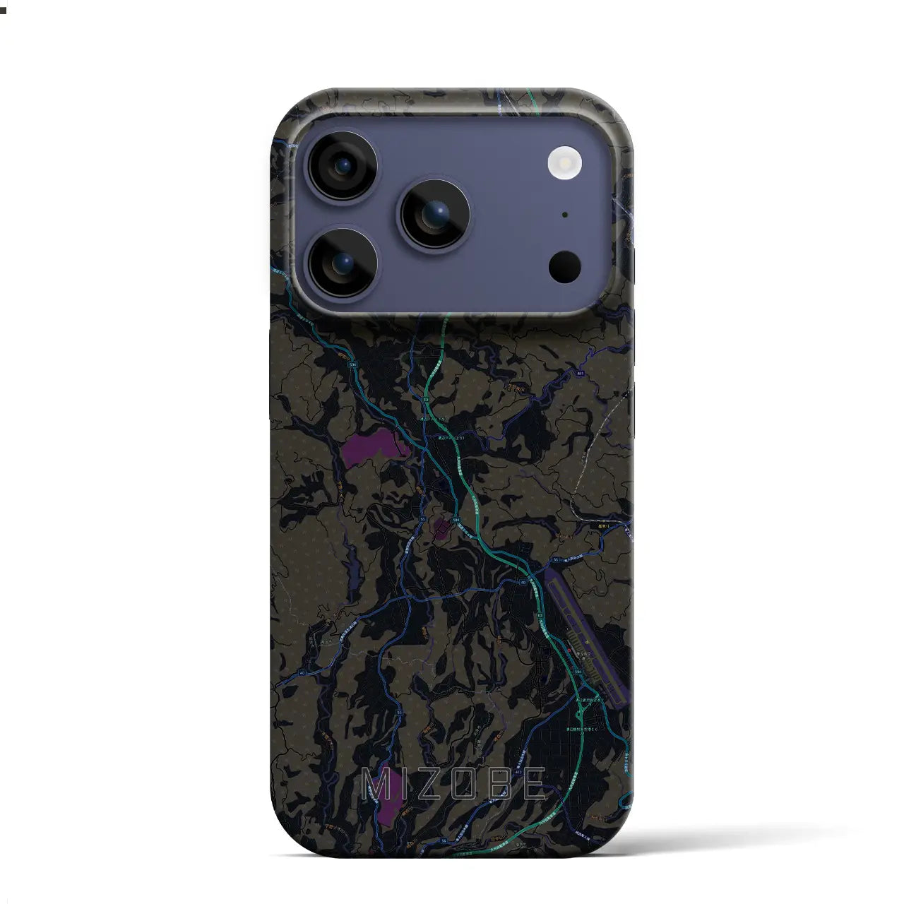 【溝辺(鹿児島県)】地図柄iPhoneケース(バックカバータイプ)