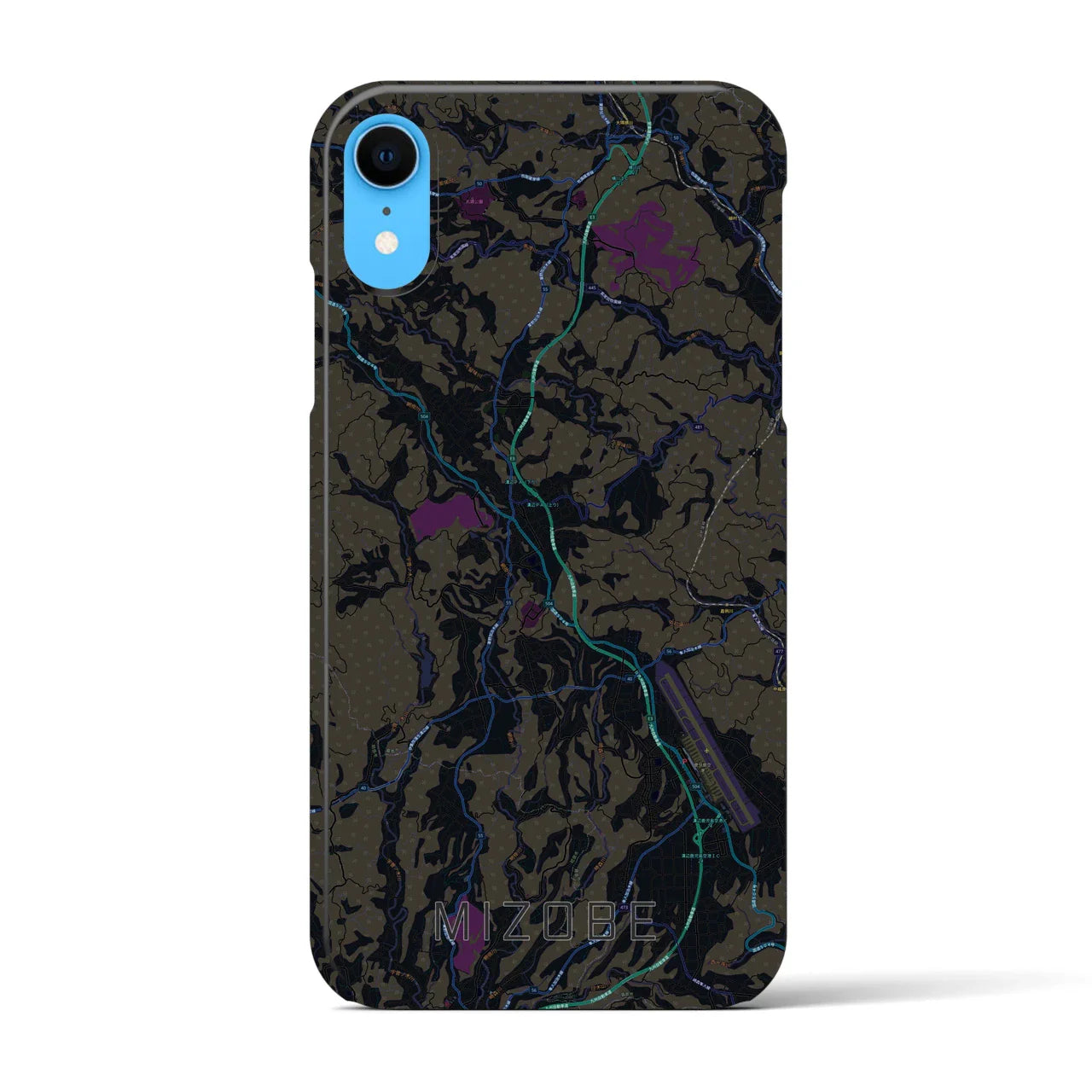 【溝辺(鹿児島県)】地図柄iPhoneケース(バックカバータイプ)