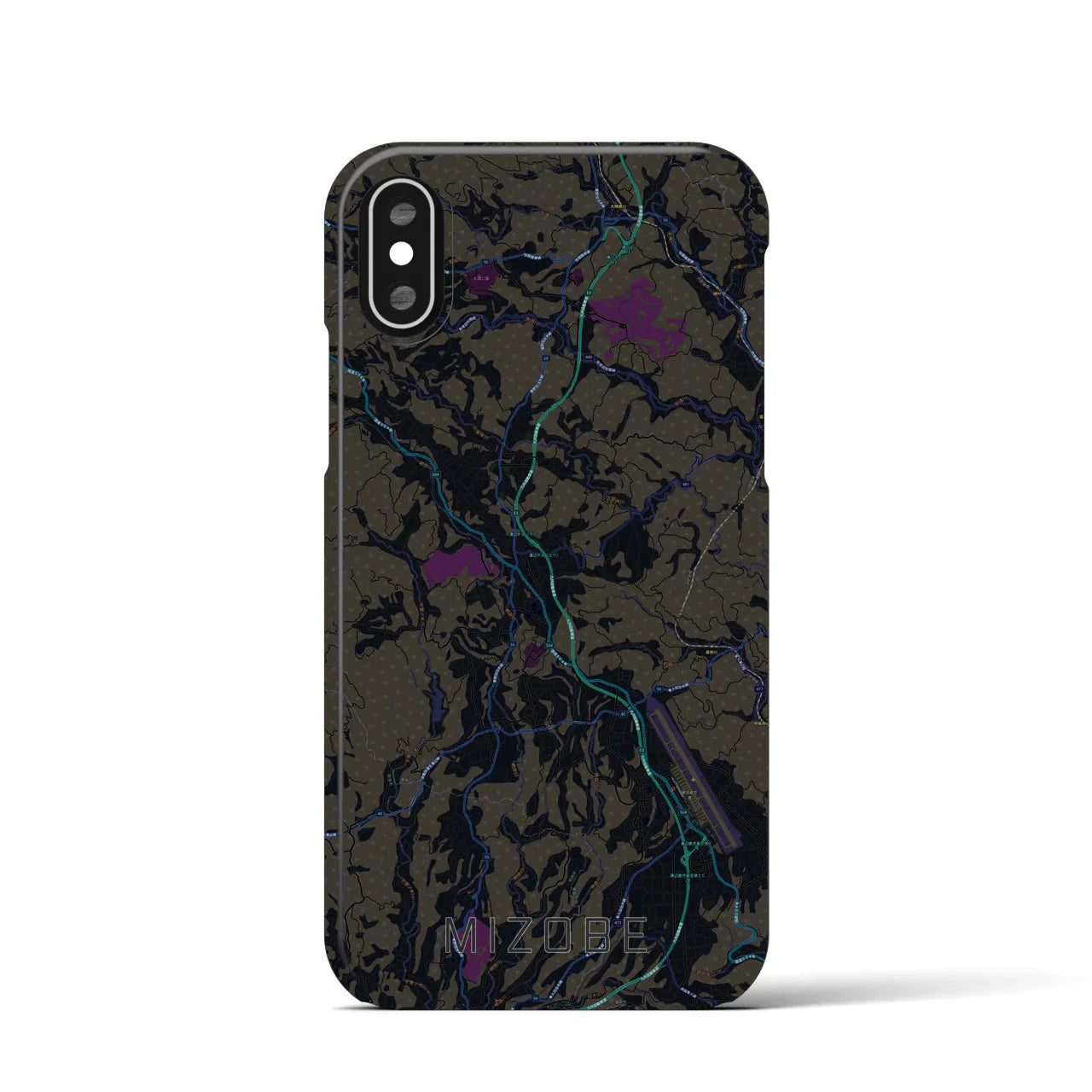 【溝辺(鹿児島県)】地図柄iPhoneケース(バックカバータイプ)