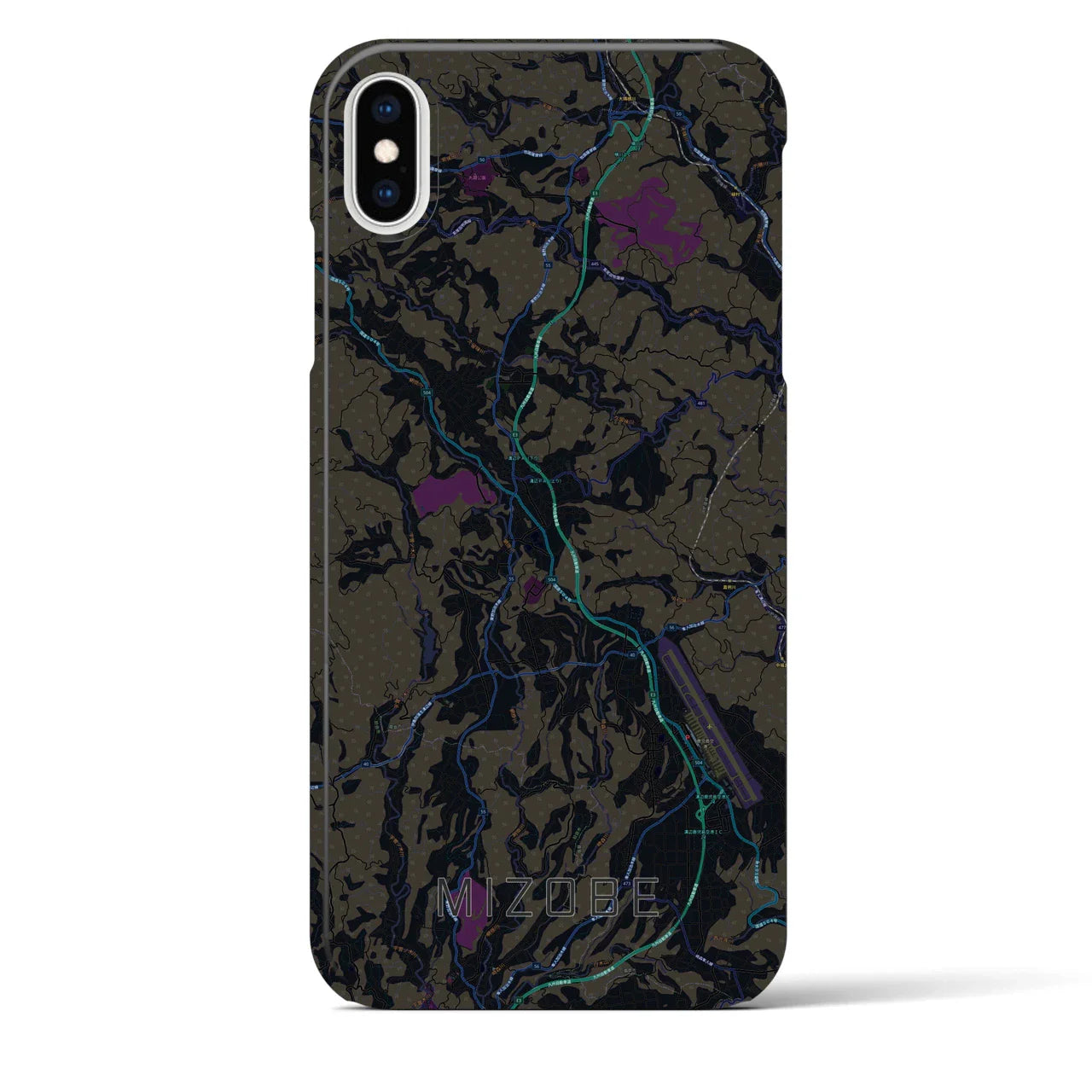 【溝辺(鹿児島県)】地図柄iPhoneケース(バックカバータイプ)
