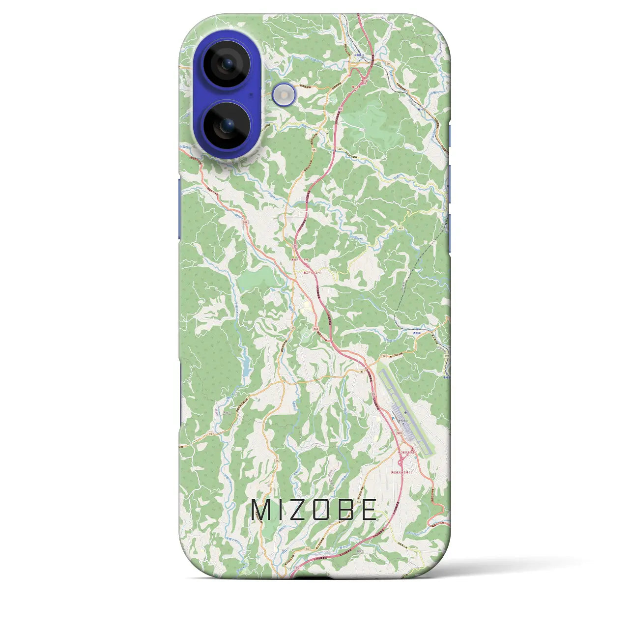 【溝辺(鹿児島県)】地図柄iPhoneケース(バックカバータイプ)ナチュラル・iPhone 16 Pro Max 用