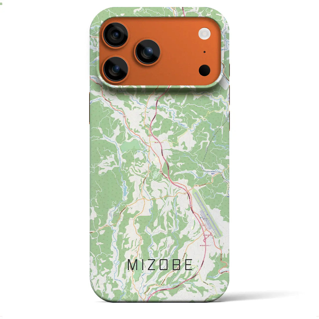 【溝辺(鹿児島県)】地図柄iPhoneケース(バックカバータイプ)ナチュラル・iPhone 17 Pro Max 用