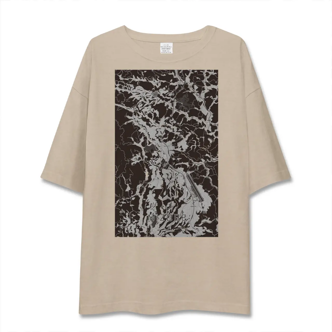 【溝辺(鹿児島県)】地図柄ビッグシルエットTシャツ