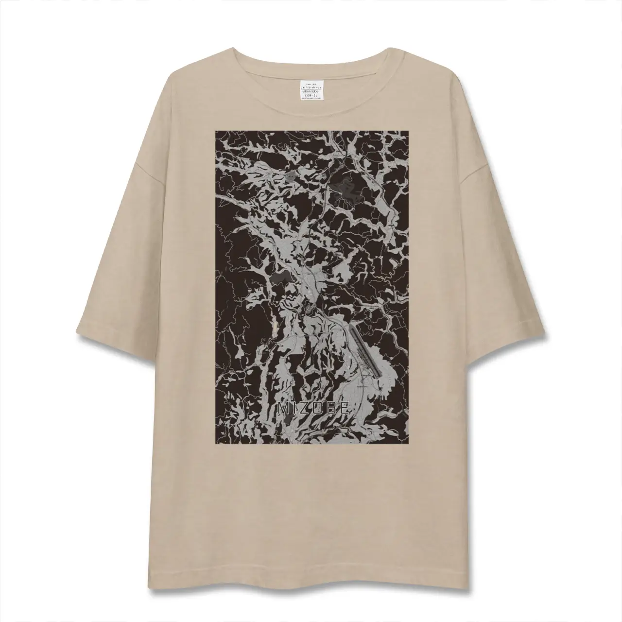 【溝辺(鹿児島県)】地図柄ビッグシルエットTシャツ