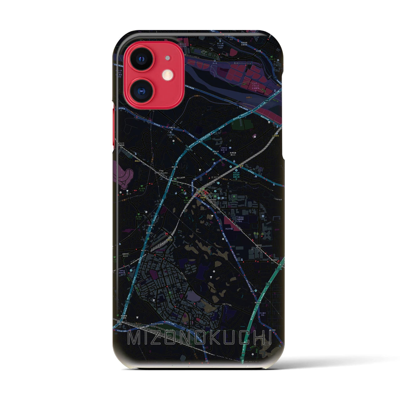 【溝の口(神奈川県)】地図柄iPhoneケース(バックカバータイプ)