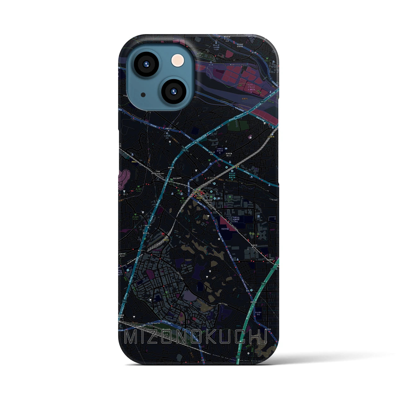 【溝の口(神奈川県)】地図柄iPhoneケース(バックカバータイプ)