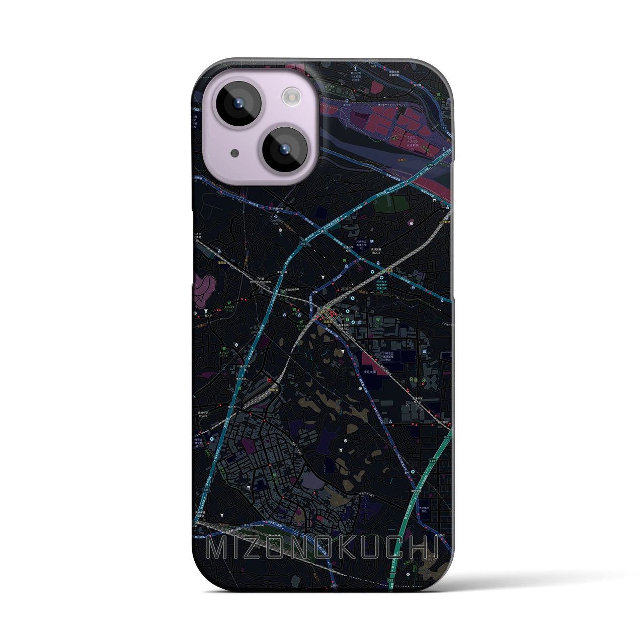 【溝の口(神奈川県)】地図柄iPhoneケース(バックカバータイプ)