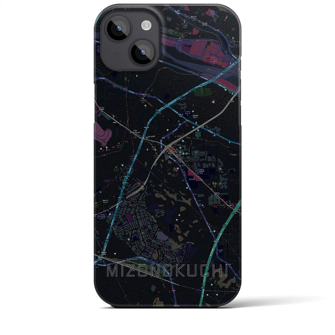 【溝の口(神奈川県)】地図柄iPhoneケース(バックカバータイプ)