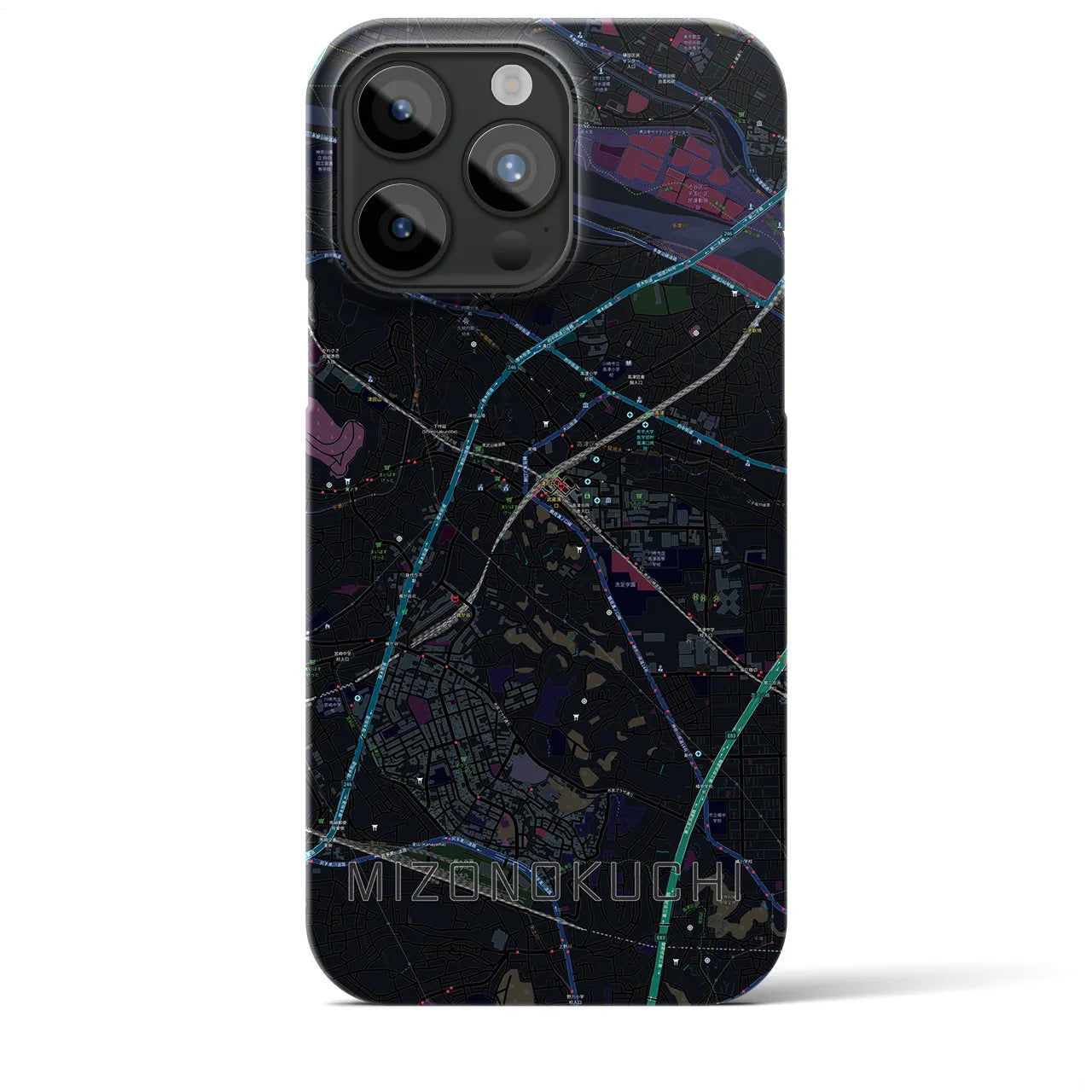 【溝の口(神奈川県)】地図柄iPhoneケース(バックカバータイプ)