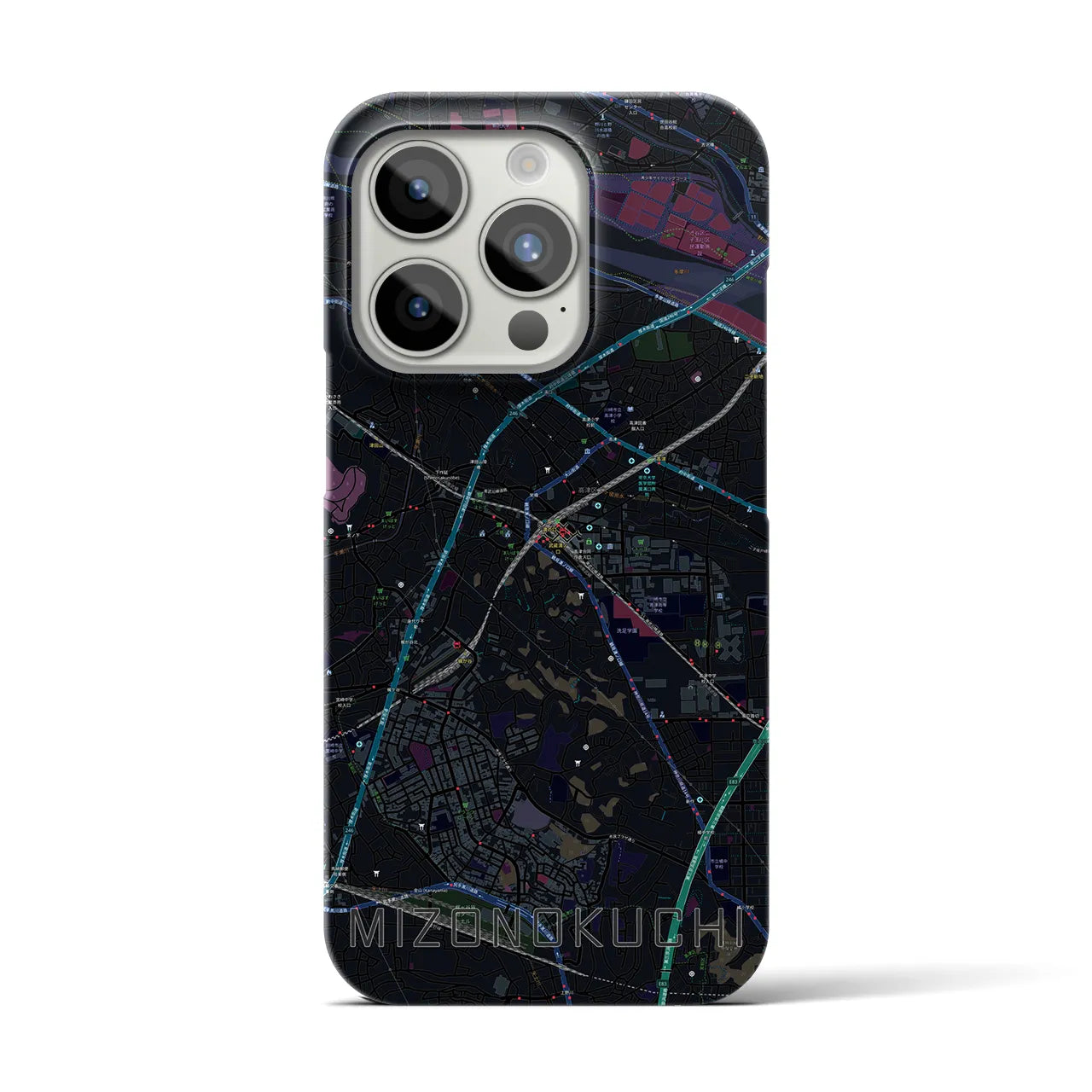 【溝の口(神奈川県)】地図柄iPhoneケース(バックカバータイプ)