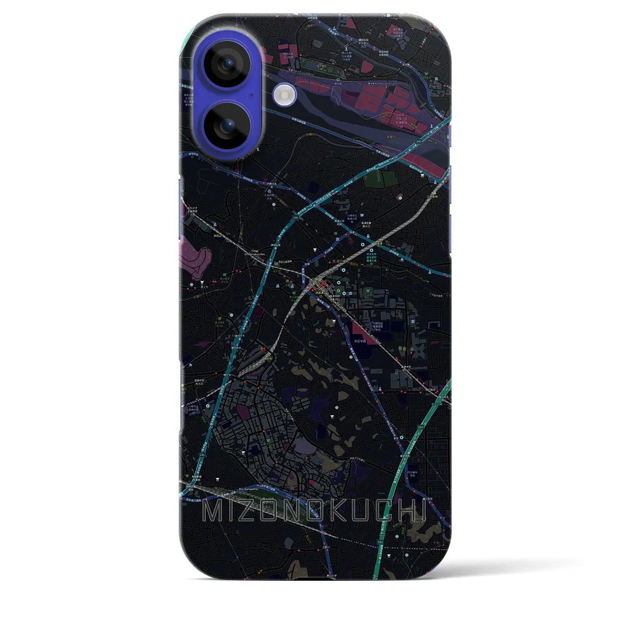 【溝の口(神奈川県)】地図柄iPhoneケース(バックカバータイプ)