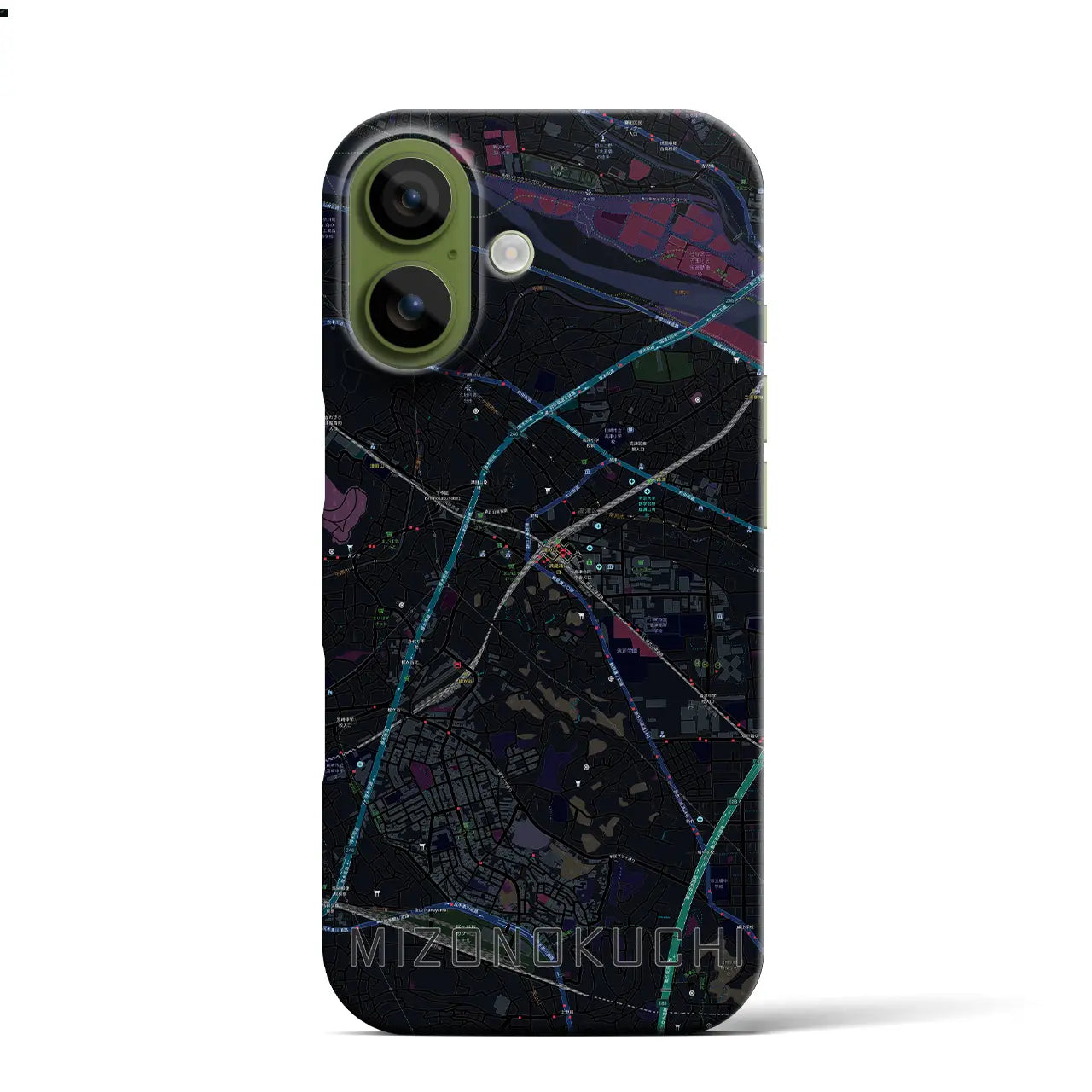 【溝の口(神奈川県)】地図柄iPhoneケース(バックカバータイプ)