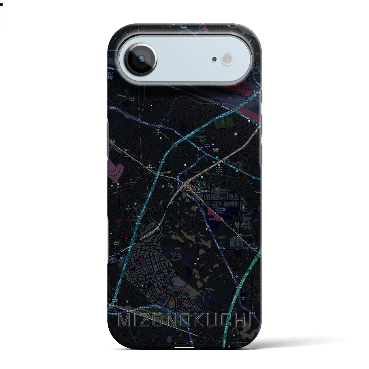 【溝の口(神奈川県)】地図柄iPhoneケース(バックカバータイプ)